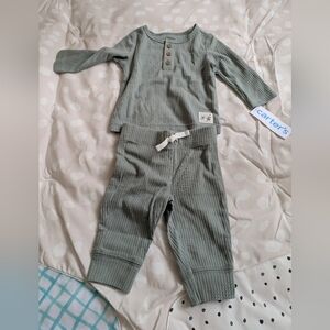 Carter's Ribbed Green Baby Outfit - 3 Months, NWT